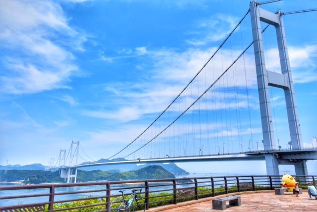 名物グルメとしまなみ海道の景色をのんびり楽しむ